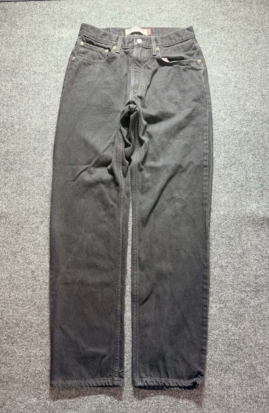 Mens Levi's 550 Relaxed Fit Black Denim Jeans 32x34
